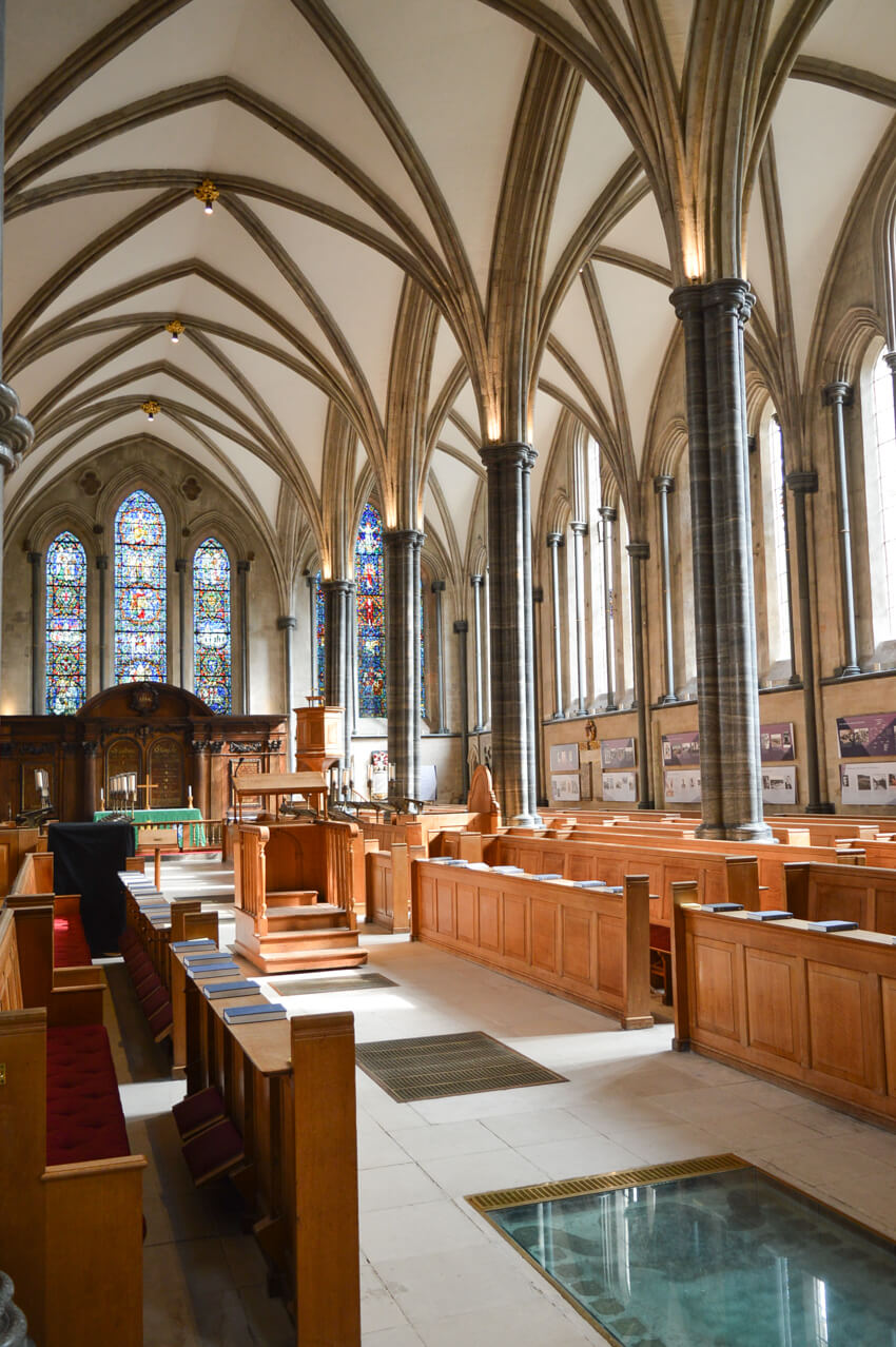 Interior of Temple Church, London